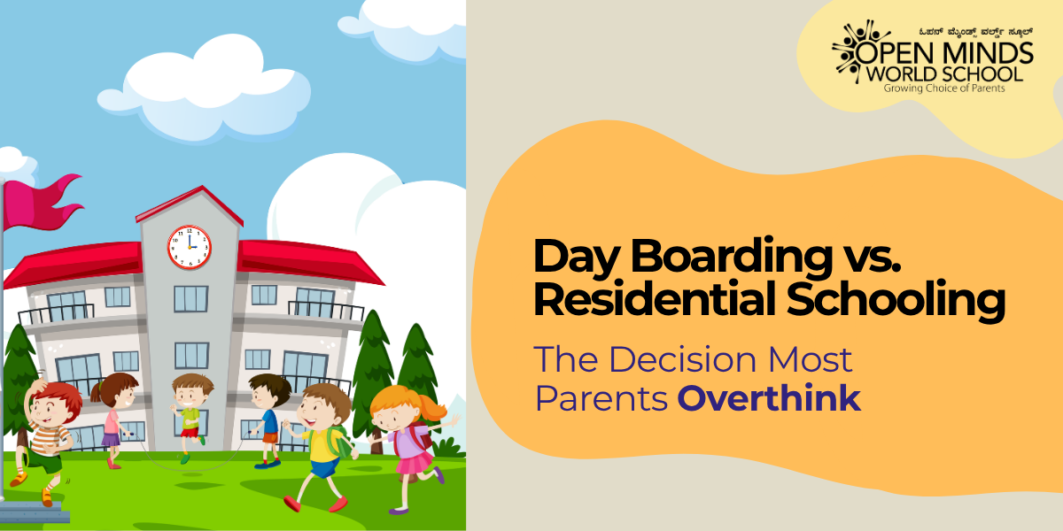 Students at OMWS Shivamogga — day boarding and residential programmes built on the same philosophy